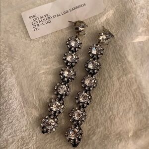 Lulu Frost ROYALE GLASSCRYSTAL LINEAR DROPEARRINGS